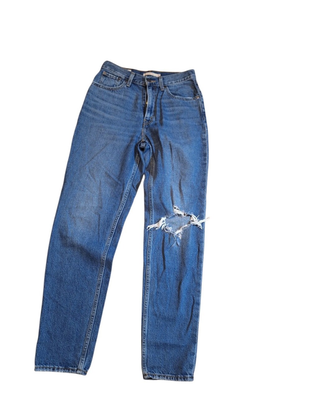 Levi's 80's Mom Jeans Ladies 26 Distressed 12 inch rise 30 inch inseam preppy